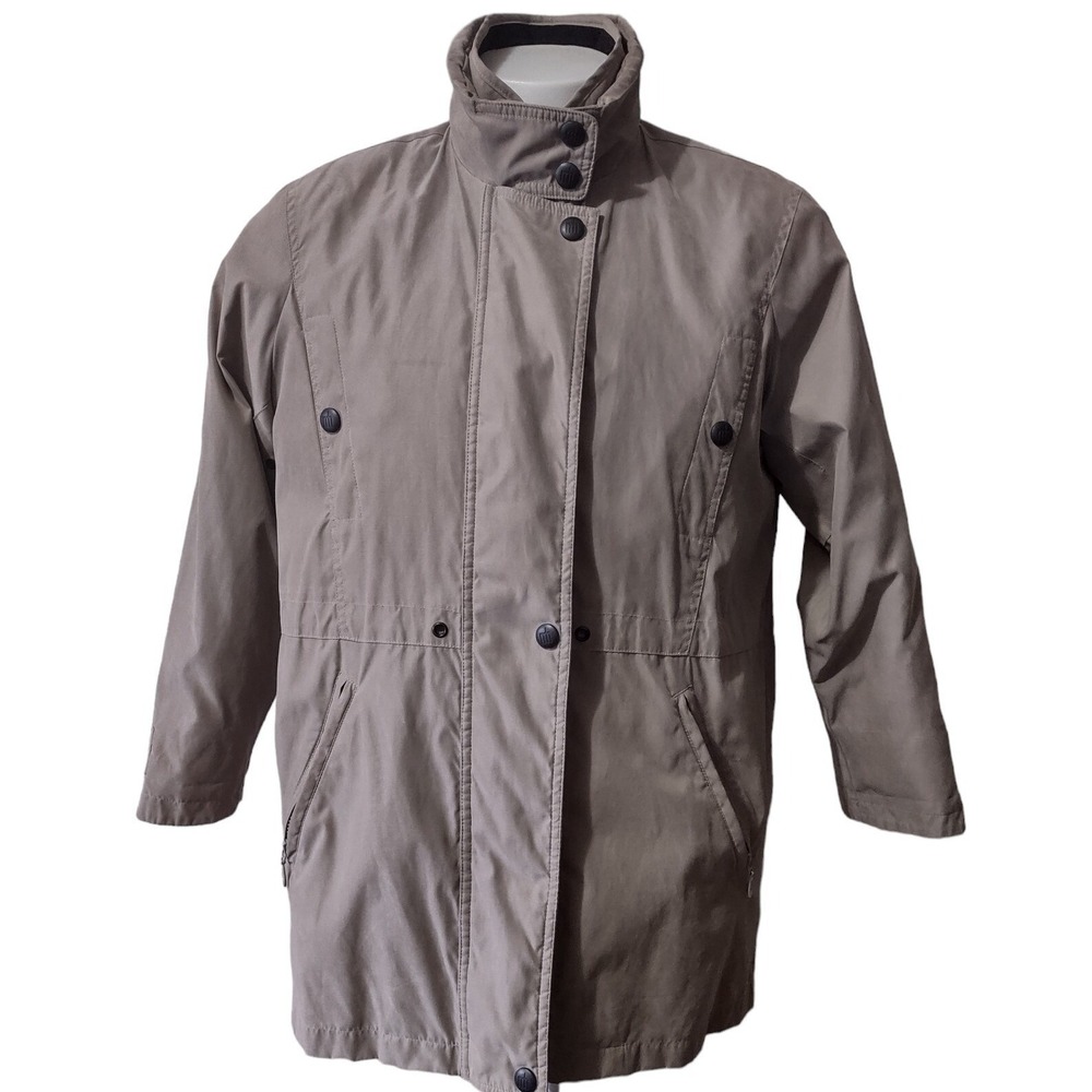 Misty Harbor Jacket Size M Women Gorp Core Taupe Brown Fleece Lined Utility Coat